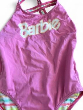 PacSun Girls Barbie Pink One-Piece Swimsuit